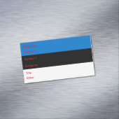 Visitekaartjes magneet met vlag van Estland (Voorbeeld)