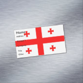 Visitekaartjes magneet met vlag van Georgië (Voorbeeld)