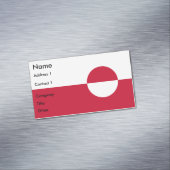 Visitekaartjes magneet met vlag van Groenland (Voorbeeld)