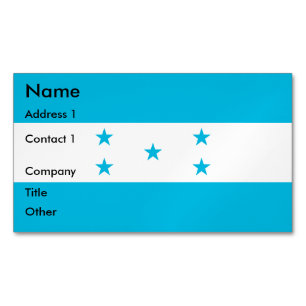 Visitekaartjes magneet met vlag van Honduras