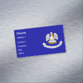 Visitekaartjes magneet met vlag van Louisiana (Voorbeeld)