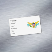 Visitekaartjes magneet met vlag van Maagdeneiland (Voorbeeld)