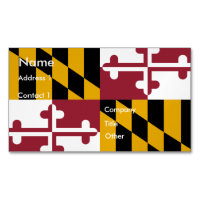 Visitekaartjes magneet met vlag van Maryland