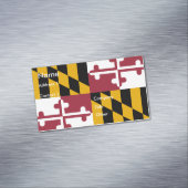 Visitekaartjes magneet met vlag van Maryland (Voorbeeld)