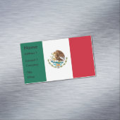 Visitekaartjes magneet met vlag van Mexico (Voorbeeld)