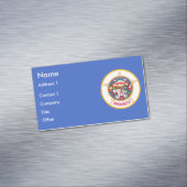 Visitekaartjes magneet met vlag van Minnesota (Voorbeeld)