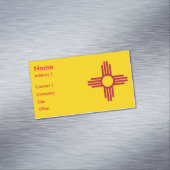 Visitekaartjes magneet met vlag van New Mexico (Voorbeeld)