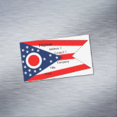 Visitekaartjes magneet met vlag van Ohio State (Voorbeeld)