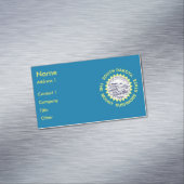 Visitekaartjes magneet met vlag van South Dakota (Voorbeeld)