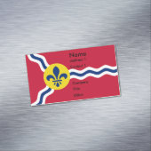 Visitekaartjes magneet met vlag van St. Louis (Voorbeeld)