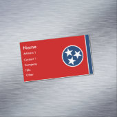 Visitekaartjes magneet met vlag van Tennessee (Voorbeeld)