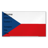 Visitekaartjes magneet met vlag van Tsjechië (Voorkant)