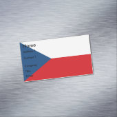 Visitekaartjes magneet met vlag van Tsjechië (Voorbeeld)