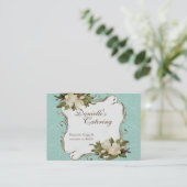 visitekaartjes -  Magnolia Floral Damask (Staand voorkant)