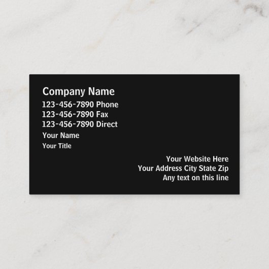 Visitekaartjes makelaar in onroerend goed (Achterkant)