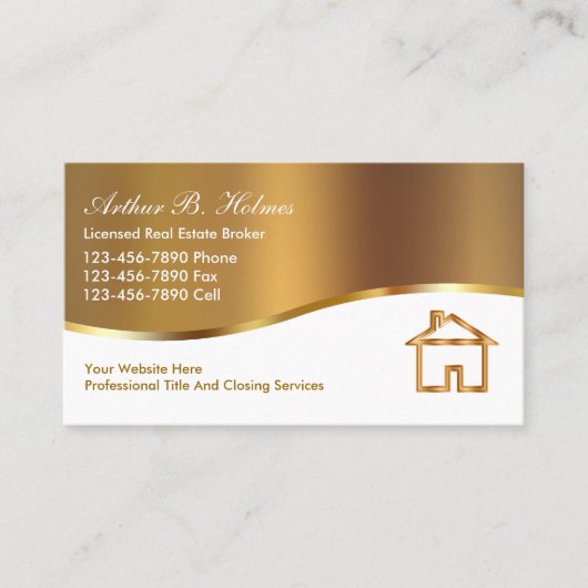 Visitekaartjes makelaar in onroerend goed (Voorkant)