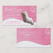 Visitekaartjes: Maltese puppy Visitekaartje (Voorkant / Achterkant)