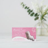 Visitekaartjes: Maltese puppy Visitekaartje (Staand voorkant)