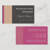 visitekaartjes > manhatten [roze muskus] (Voorkant / Achterkant)