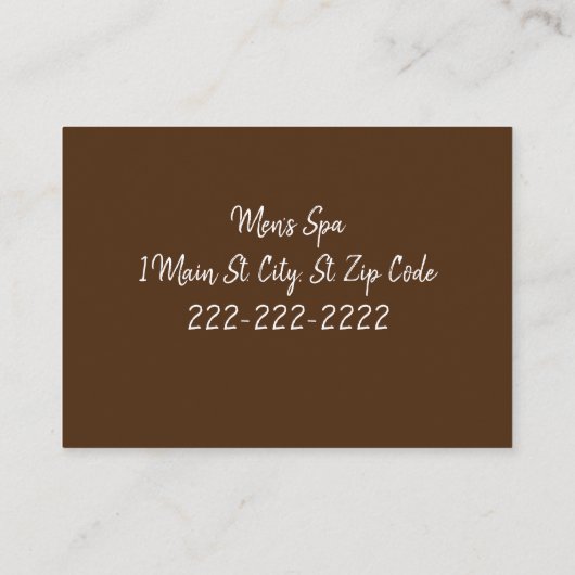 Visitekaartjes, Mannen Visitekaartjes spa (Achterkant)