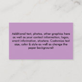 visitekaartjes - Meisje in Martini, Lil Red (Achterkant)