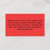 visitekaartjes - Meisje in Martini, Olivia (Achterkant)