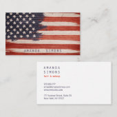 visitekaartjes met  Amerikaanse vlag (Voorkant / Achterkant)