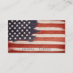 visitekaartjes met Amerikaanse vlag