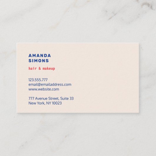 Visitekaartjes met Amerikaanse vlag (Achterkant)