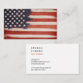 visitekaartjes met Amerikaanse vlag (Voorkant / Achterkant)