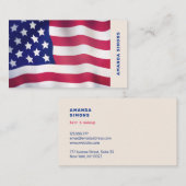 Visitekaartjes met Amerikaanse vlag (Voorkant / Achterkant)