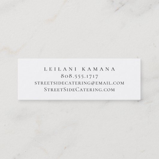 Visitekaartjes met betrekking tot de voedselhulp (Achterkant)