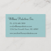 Visitekaartjes met blauw etiket (Achterkant)