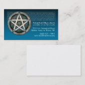 Visitekaartjes met blauw pentakel (Voorkant / Achterkant)