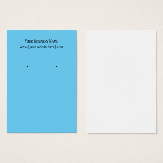 Visitekaartjes met blauwe oorten (Voorkant /achterkant)