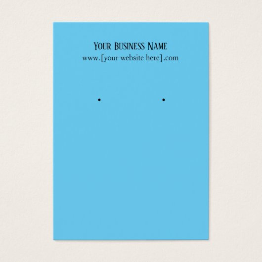 Visitekaartjes met blauwe oorten (Voorkant)