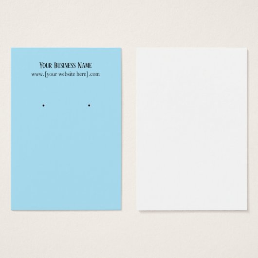 Visitekaartjes met blauwe oorten (Voorkant /achterkant)
