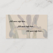  Visitekaartjes met botanische iris (Achterkant)