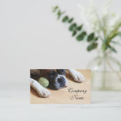 Visitekaartjes met boxer (Staand voorkant)