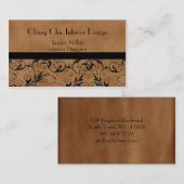 Visitekaartjes met bronssuede (Voorkant / Achterkant)