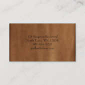 Visitekaartjes met bronssuede (Achterkant)