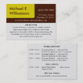 Visitekaartjes met bruine gele hoek (Voorkant / Achterkant)