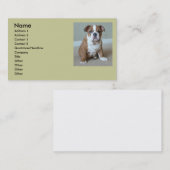 Visitekaartjes met bulldog Puppy (Voorkant / Achterkant)