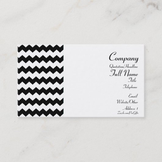 Visitekaartjes met Chevron-patroon (Voorkant)
