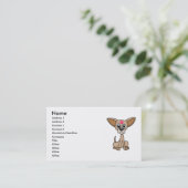 visitekaartjes met Cute Chihuahua Dog (Staand voorkant)
