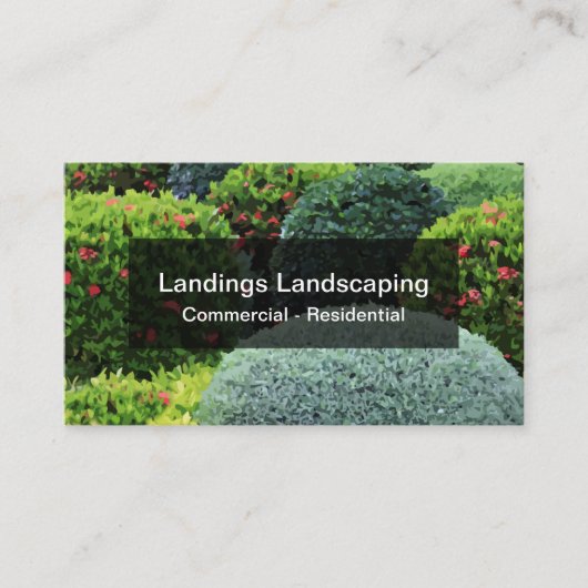 Visitekaartjes met dubbele landschapsarchitectuur (Voorkant)