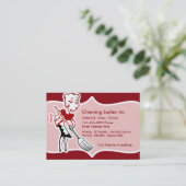 Visitekaartjes met dubbele zijde voor het schoonma (Staand voorkant)