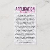 visitekaartjes met een 7 dagen durende voorbeeldka (Achterkant)