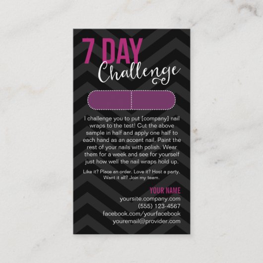 visitekaartjes met een 7 dagen durende voorbeeldka (Voorkant)