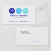 Visitekaartjes met een blauwe zandband (Voorkant / Achterkant)